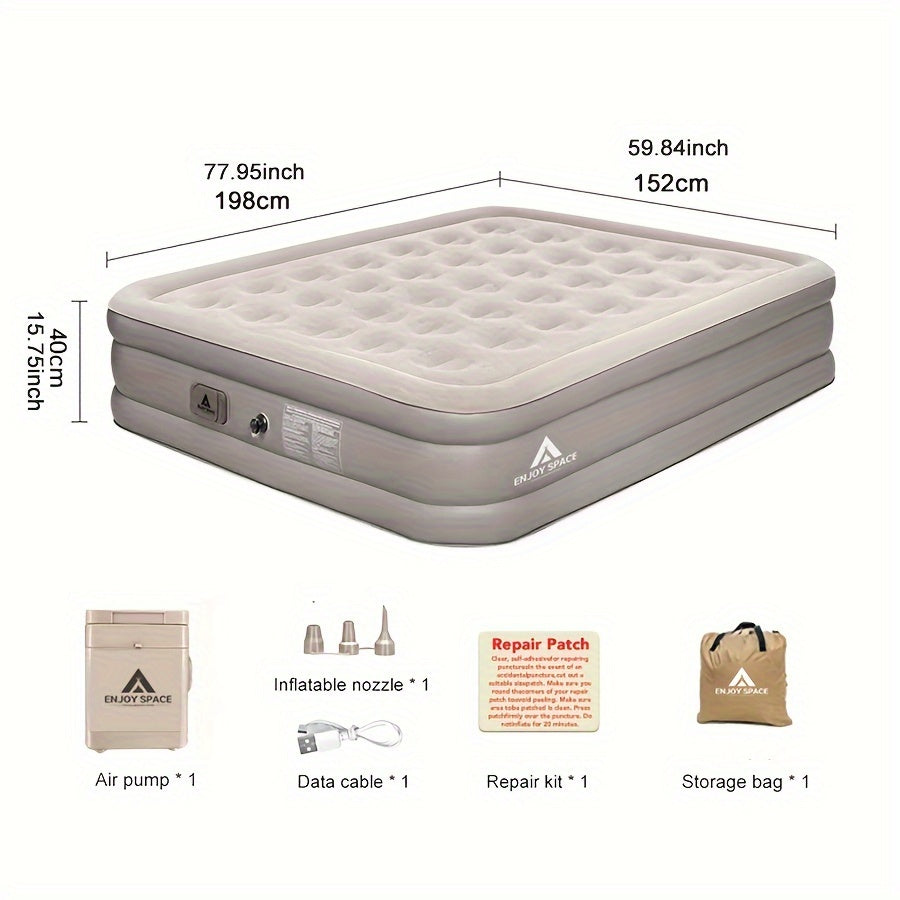 1pc Outdoor Inflatable Bed Sleeping Pad Inflatable Mat Tent Camping Home Automatic Inflatable Mat