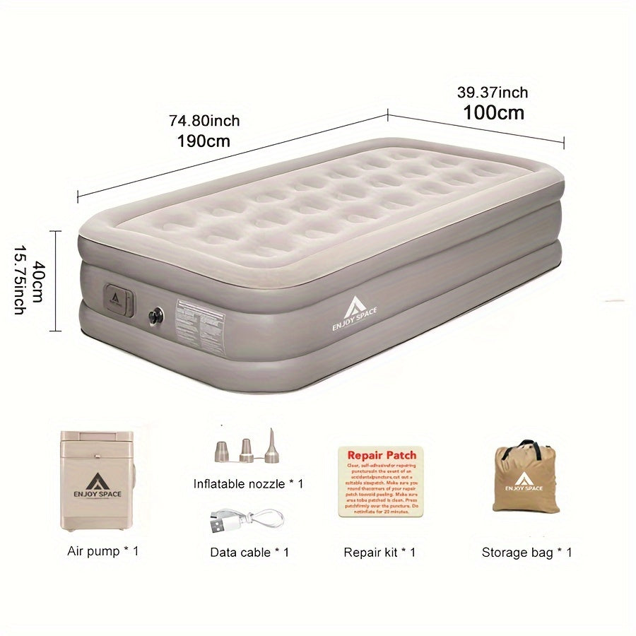 1pc Outdoor Inflatable Bed Sleeping Pad Inflatable Mat Tent Camping Home Automatic Inflatable Mat