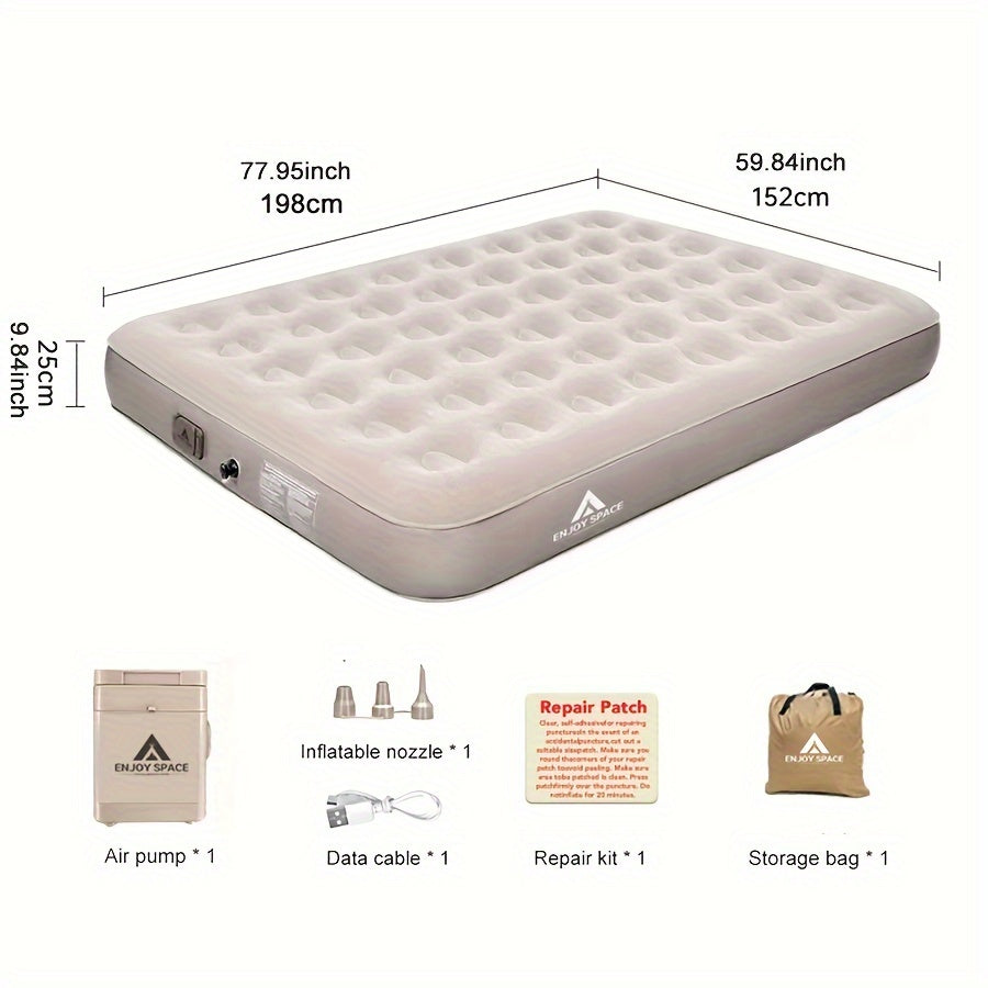 1pc Outdoor Inflatable Bed Sleeping Pad Inflatable Mat Tent Camping Home Automatic Inflatable Mat