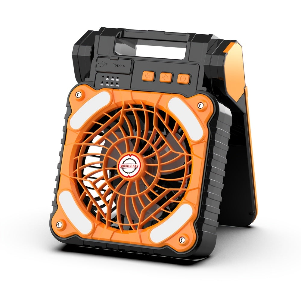 With LED Lights, Table Top Solar Camping Fan For Outdoor Use