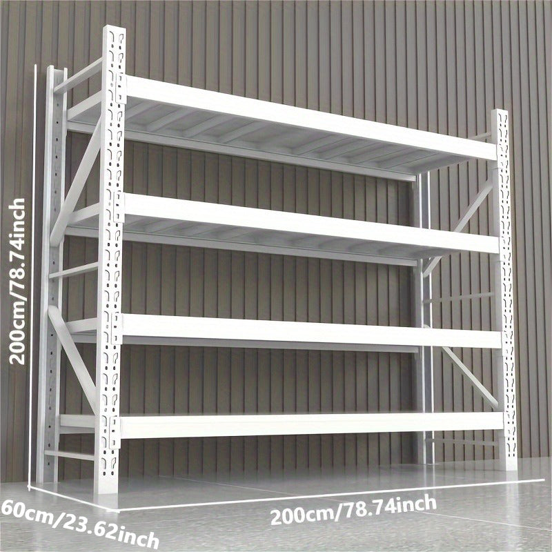 2M*2M*0.6M Heavy Duty Storage Metal Garage Shelving Unit 4-Tier White