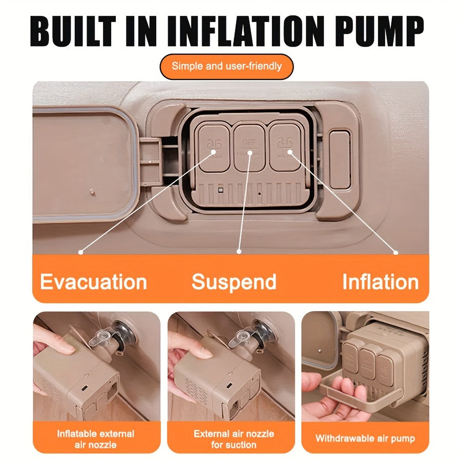 1pc Outdoor Inflatable Bed Sleeping Pad Inflatable Mat Tent Camping Home Automatic Inflatable Mat