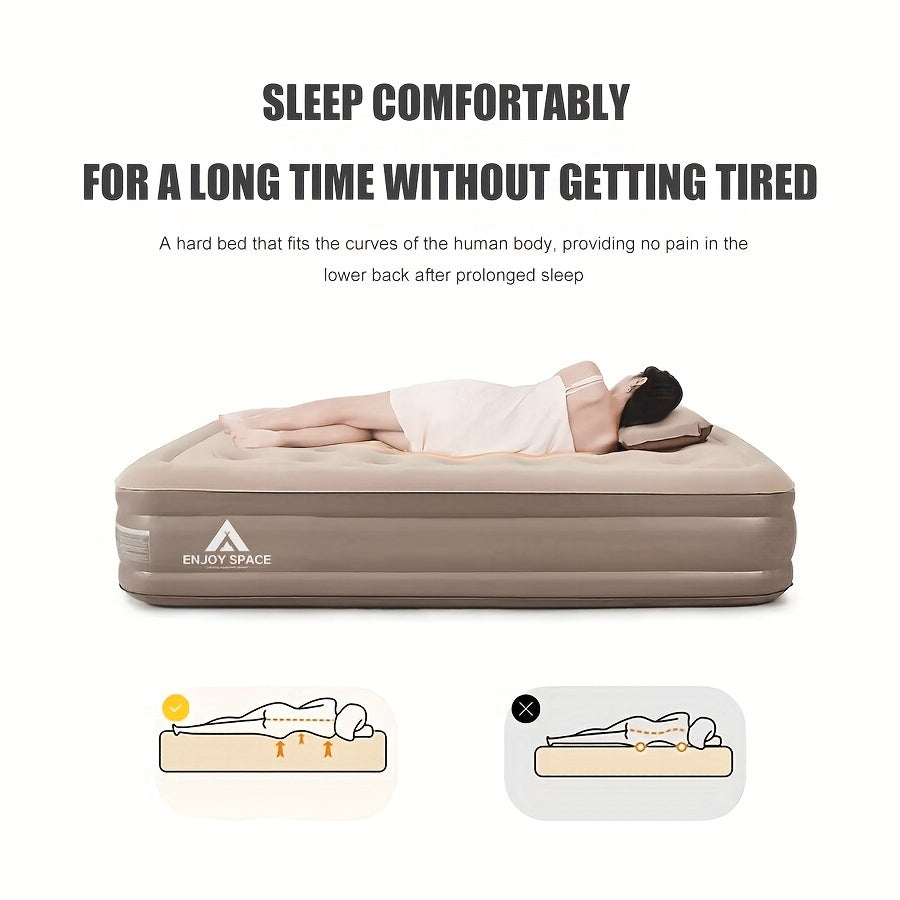 1pc Outdoor Inflatable Bed Sleeping Pad Inflatable Mat Tent Camping Home Automatic Inflatable Mat