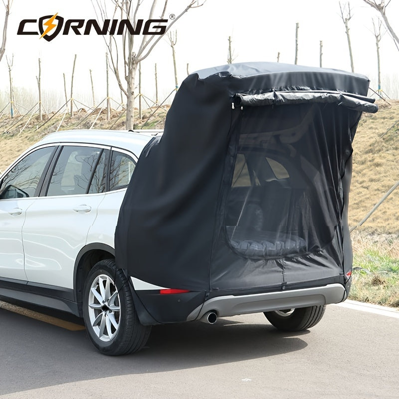 CORNING SUV Roof Tent with 2-Layer Zipper Door, Insect-Proof Mesh Design - Durable Polyester Soft Shell for All-Season Outdoor Camping, Includes Storage Bag, Camping Tent