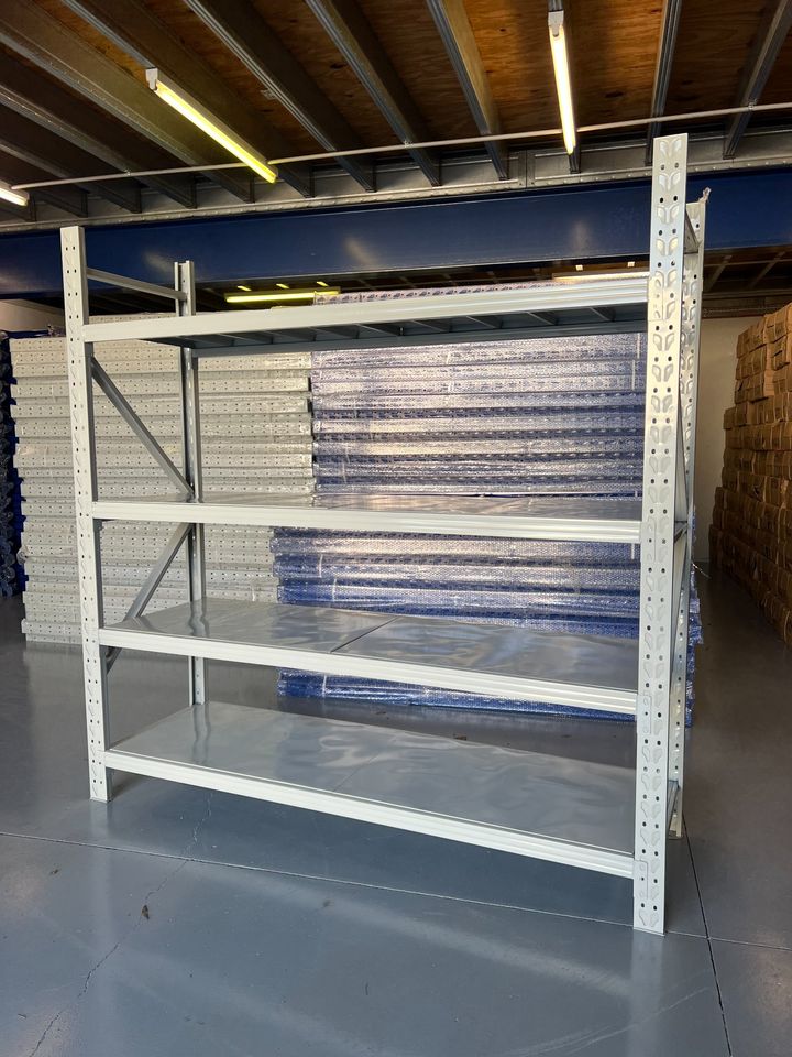 2M*2M*0.6M Heavy Duty Storage Metal Garage Shelving Unit 4-Tier - Black/White