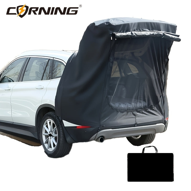CORNING SUV Roof Tent with 2-Layer Zipper Door, Insect-Proof Mesh Design - Durable Polyester Soft Shell for All-Season Outdoor Camping, Includes Storage Bag, Camping Tent