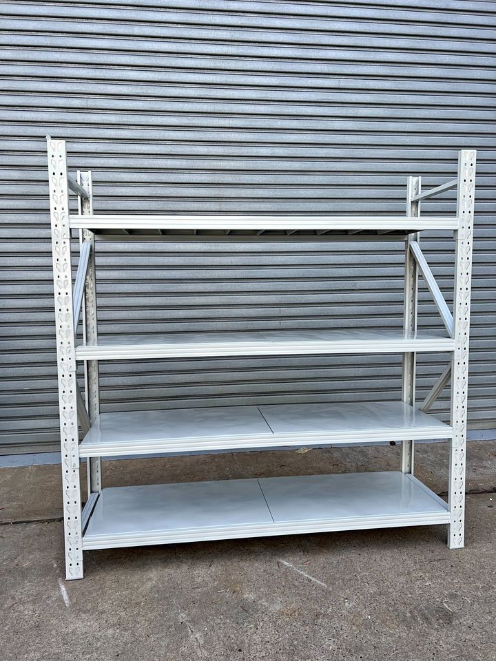 2M*2M*0.6M Heavy Duty Storage Metal Garage Shelving Unit 4-Tier - Black/White