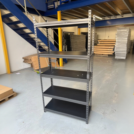 Cybertop 1830x900x400 Heavy-Duty Full Metal 5 Tier Shelving Unit Black